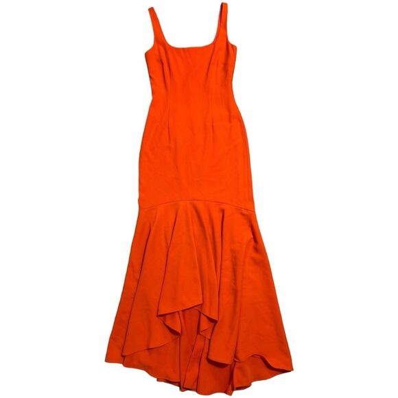 GIANNI BINI NWT Sleeveless Square Neck Ruffle Hi-Lo Reid Maxi Dress Spice - Picture 3 of 12